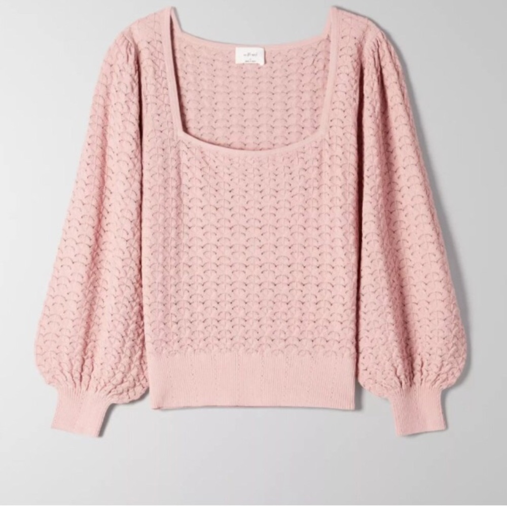 rare Wilfred Haiku pink top S mauve mousse pink